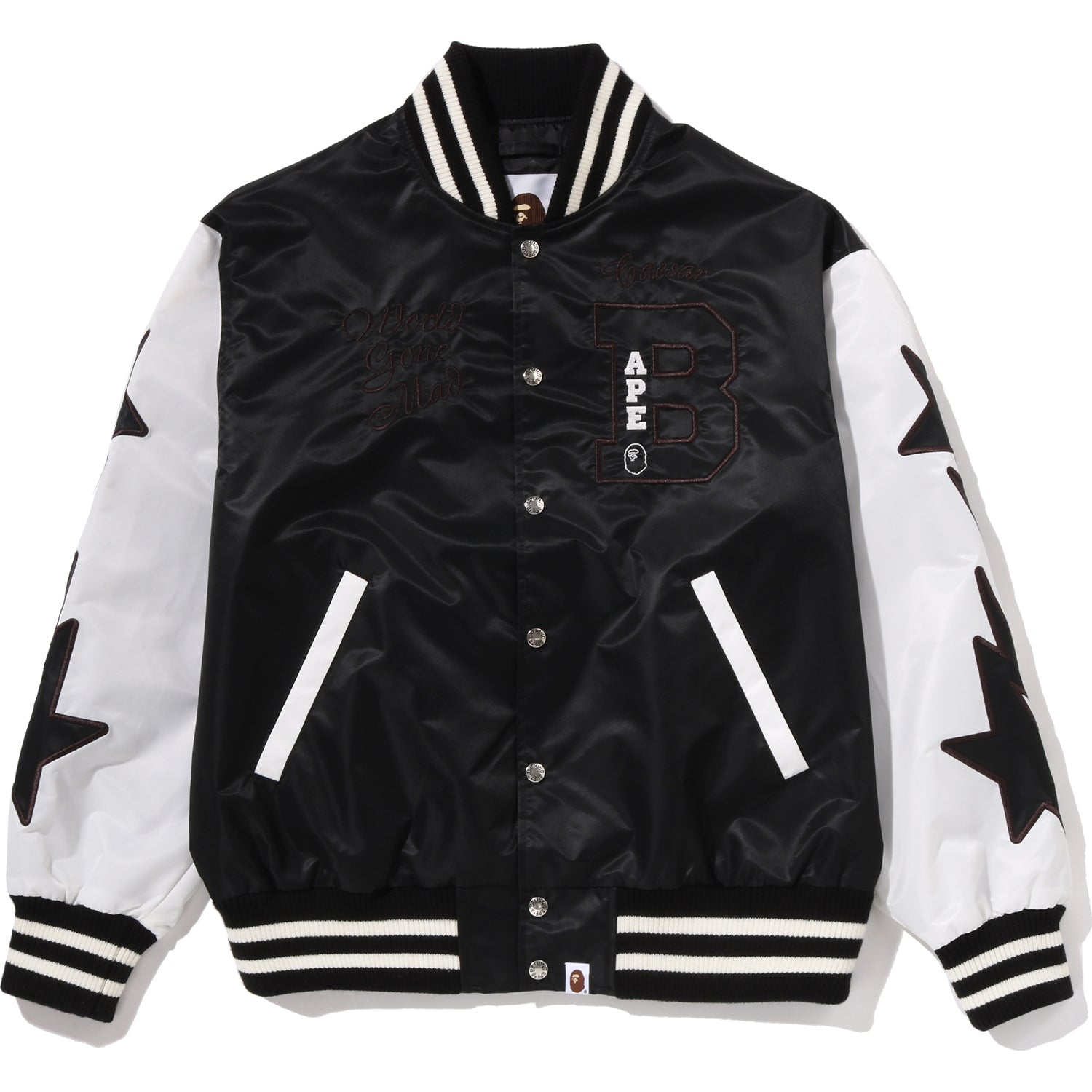BAPE NYLON VARSITY JACKET MENS
