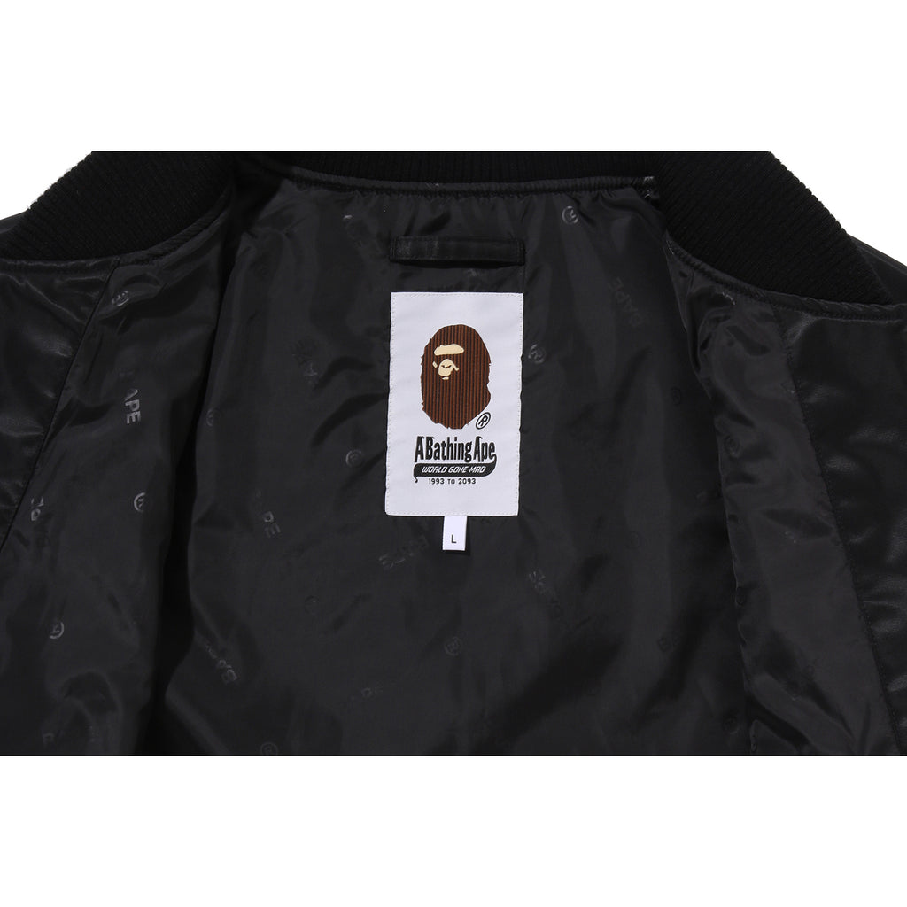 BAPE NYLON VARSITY JACKET MENS