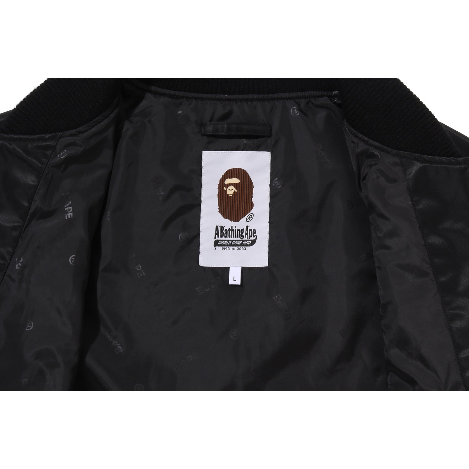BAPE NYLON VARSITY JACKET MENS