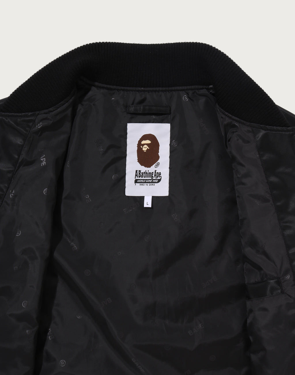 BAPE NYLON VARSITY JACKET MENS