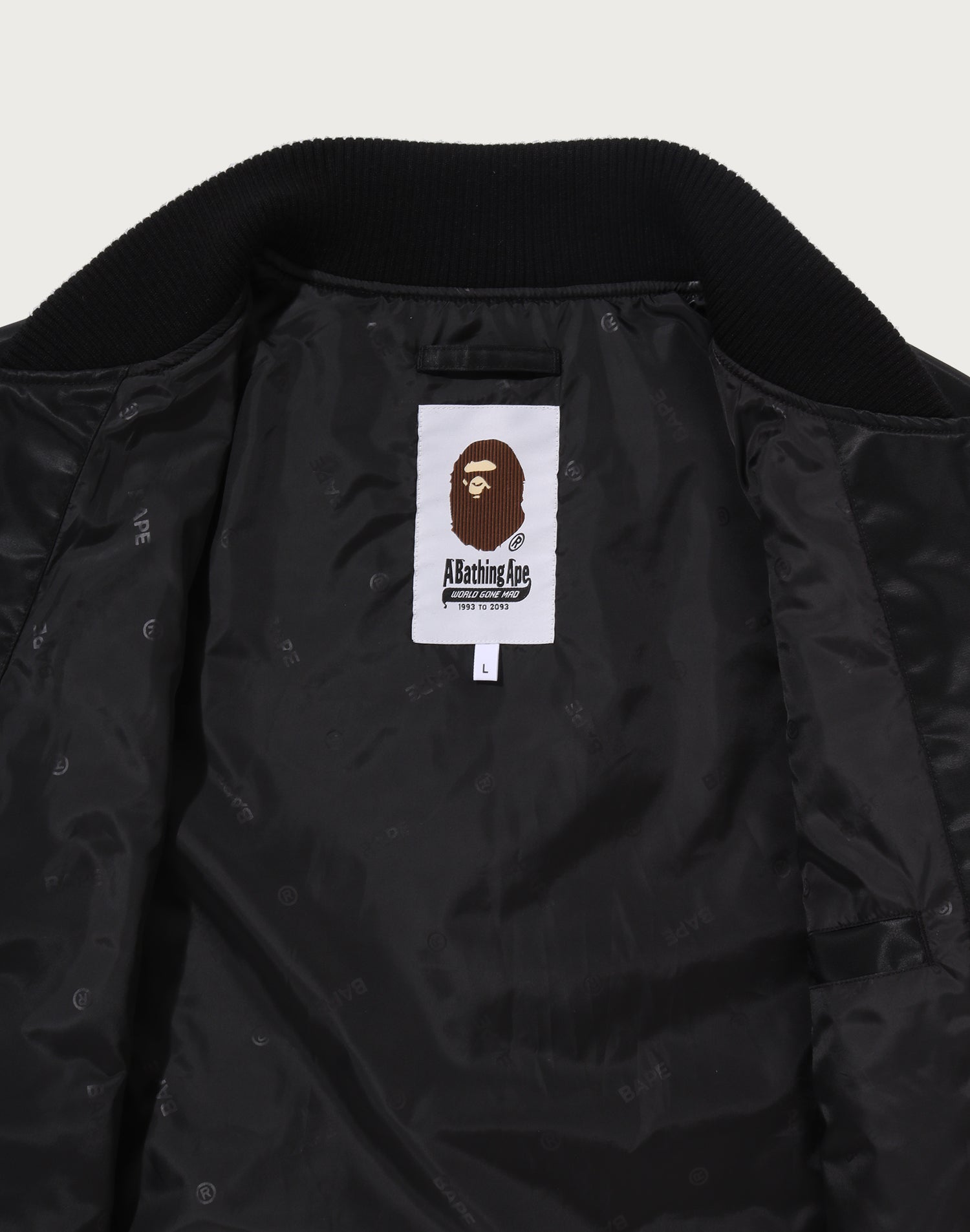 BAPE NYLON VARSITY JACKET MENS