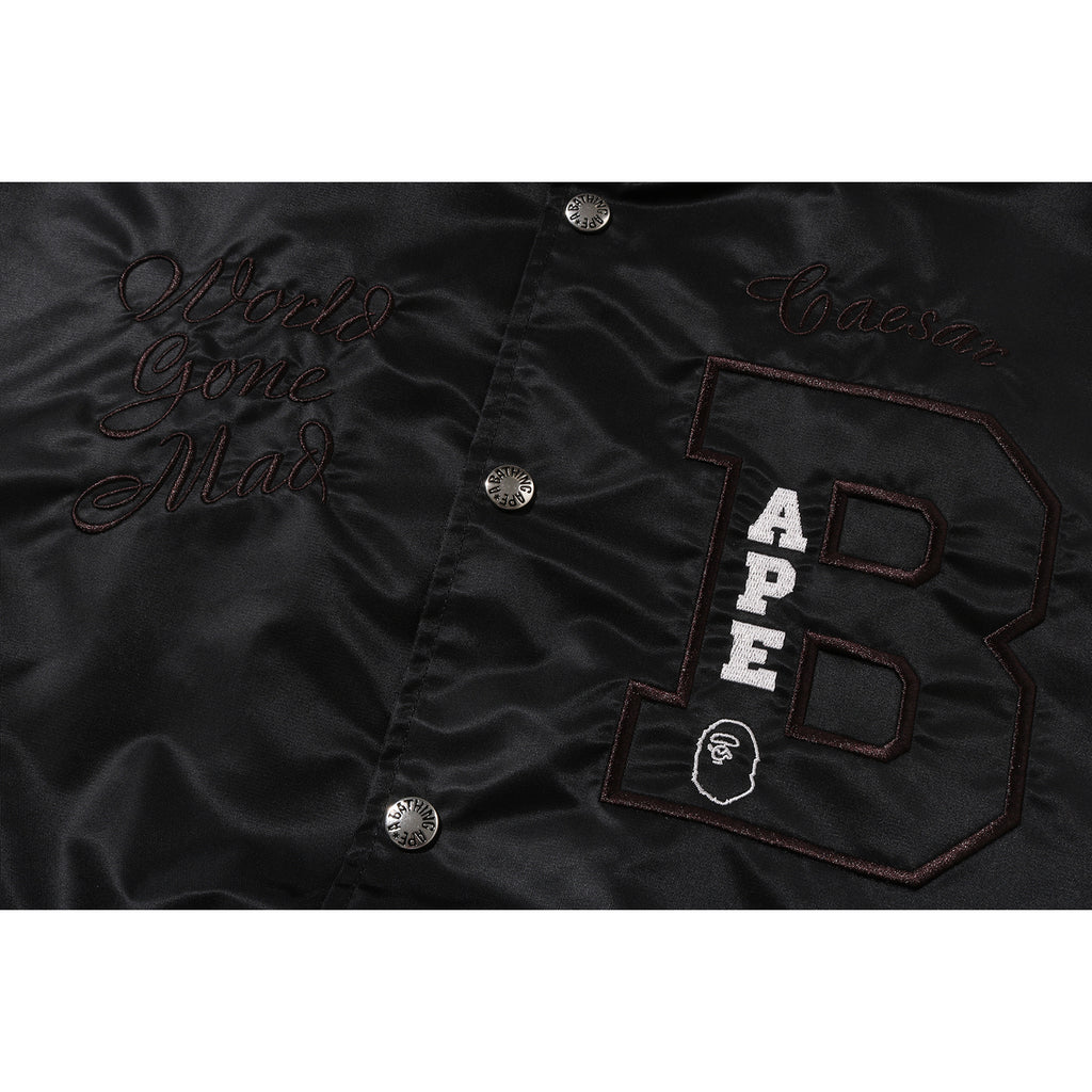 BAPE NYLON VARSITY JACKET MENS