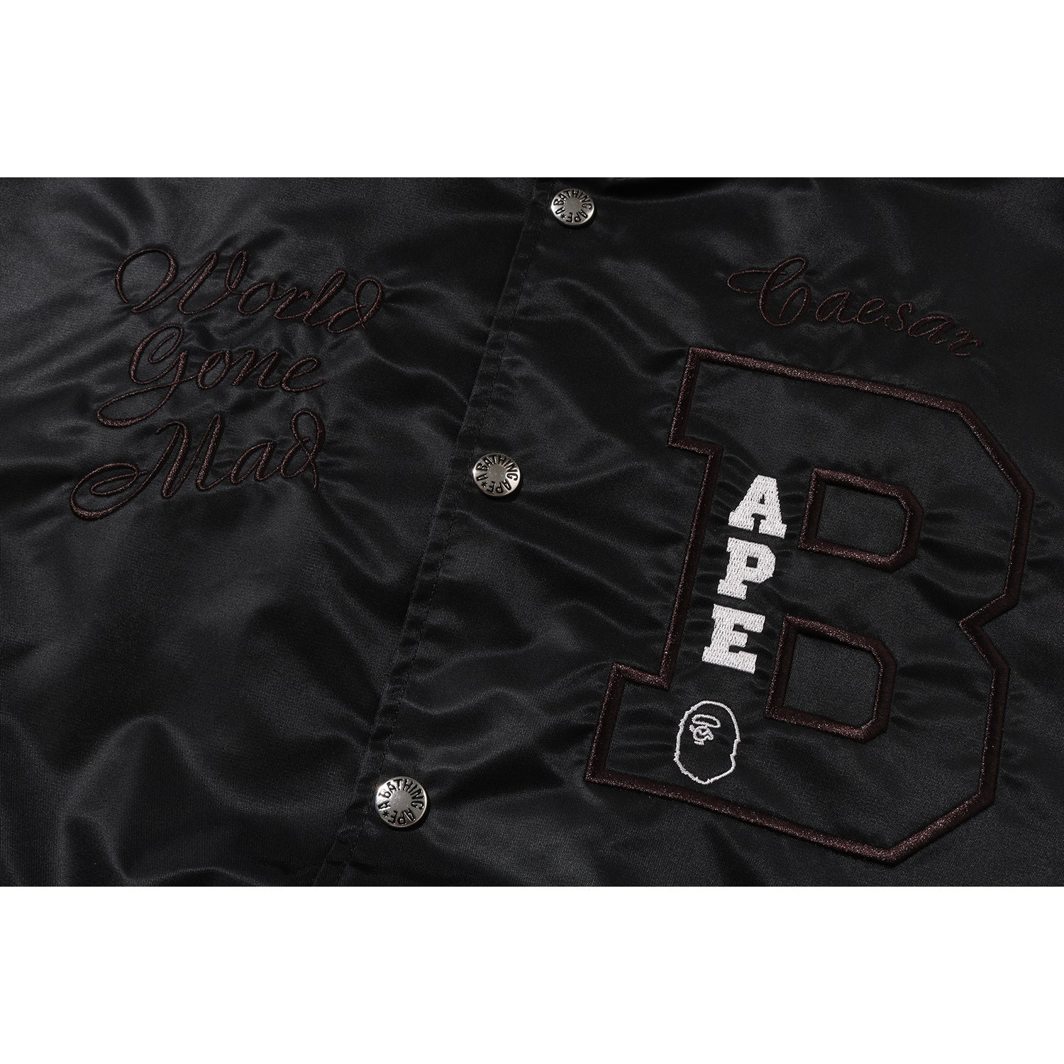 BAPE NYLON VARSITY JACKET MENS