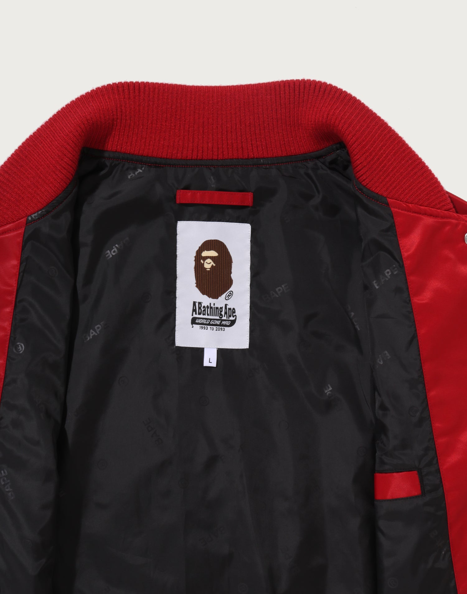 BAPE NYLON VARSITY JACKET MENS