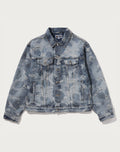 SOLID CAMO JACQUARD DENIM TRUCKER JACKET MENS