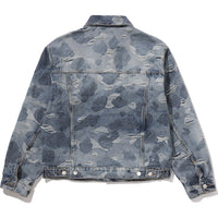 SOLID CAMO JACQUARD DENIM TRUCKER JACKET MENS