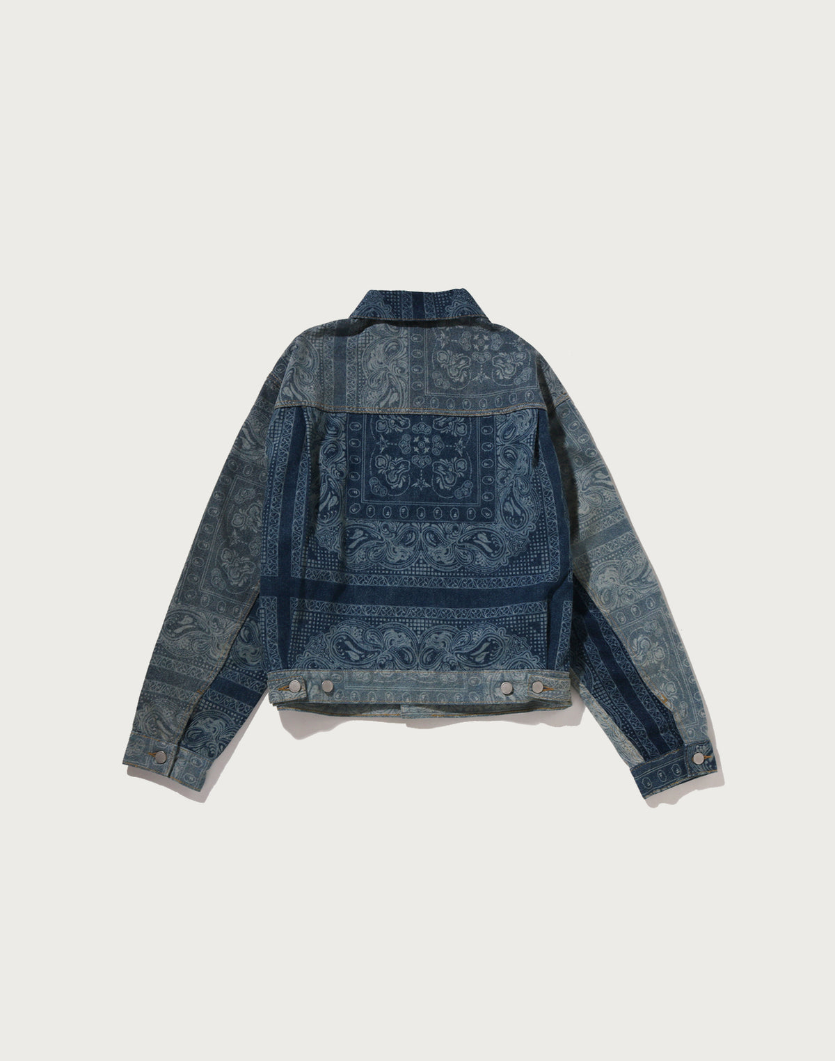 PAISLEY PATTERN DENIM TRUCKER JACKET MENS