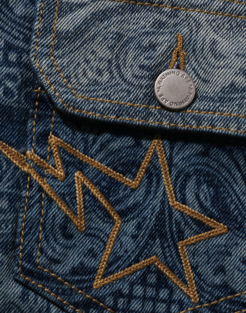 PAISLEY PATTERN DENIM TRUCKER JACKET MENS
