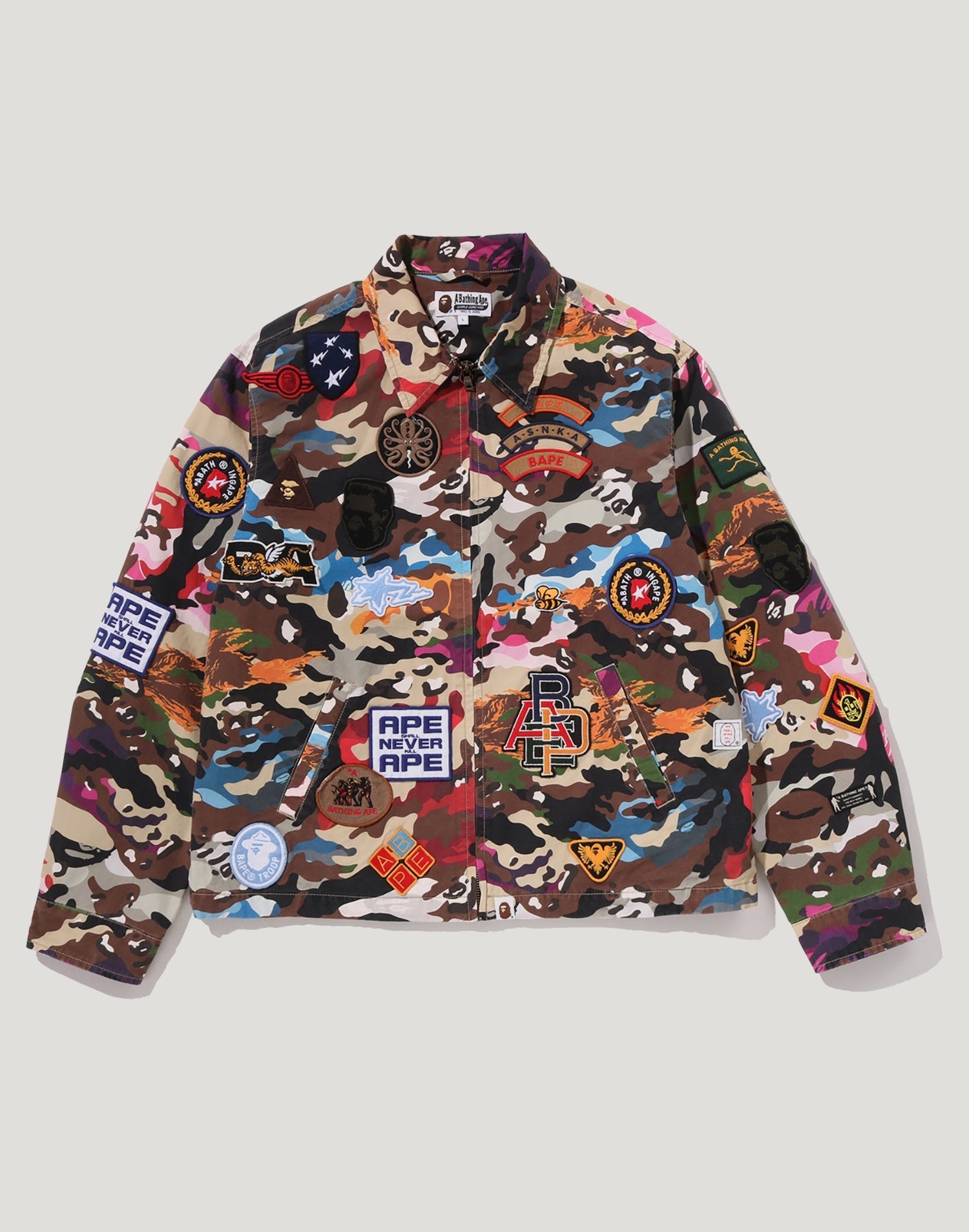 HYBRID CAMO MULTI BADGE JACKET MENS