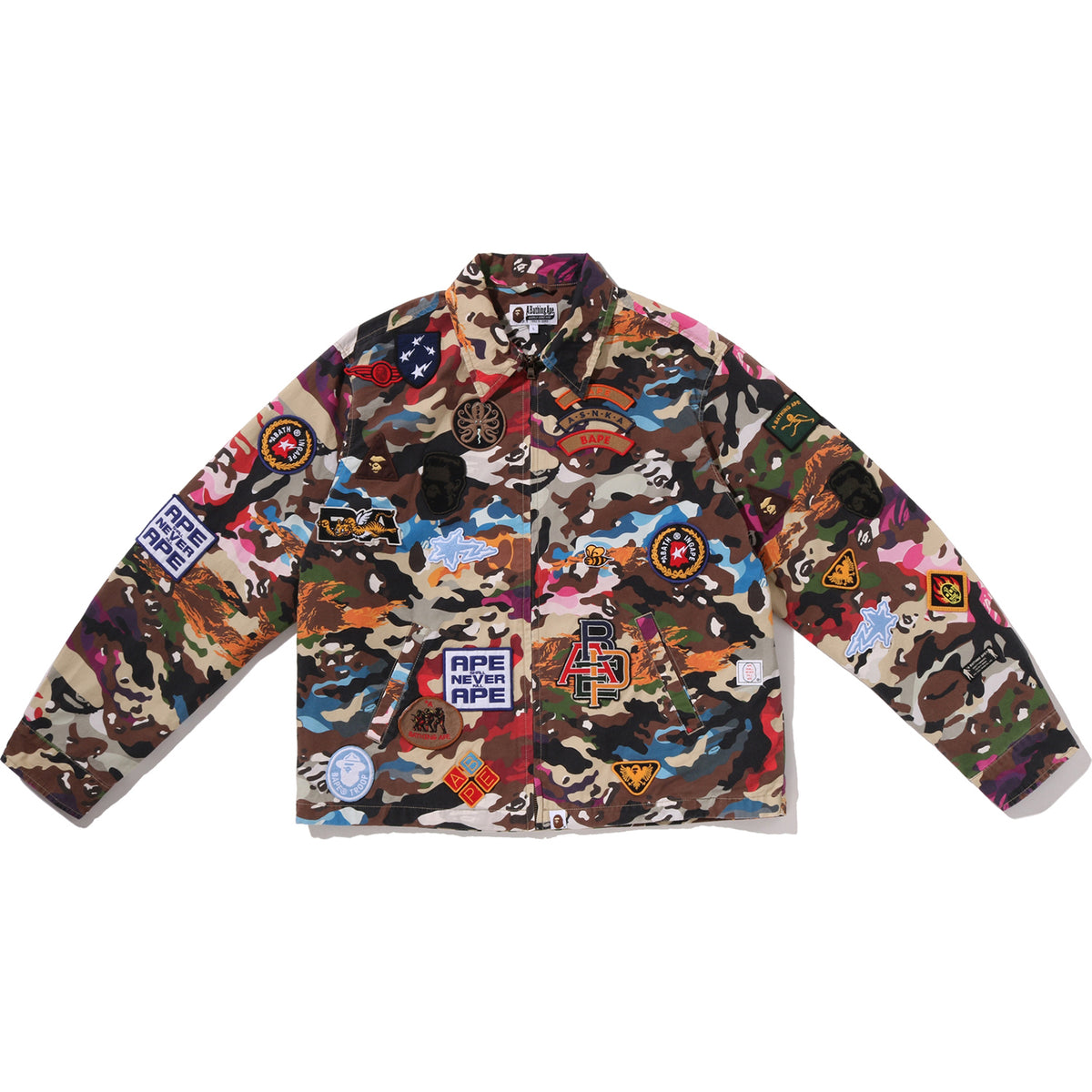 HYBRID CAMO MULTI BADGE JACKET MENS