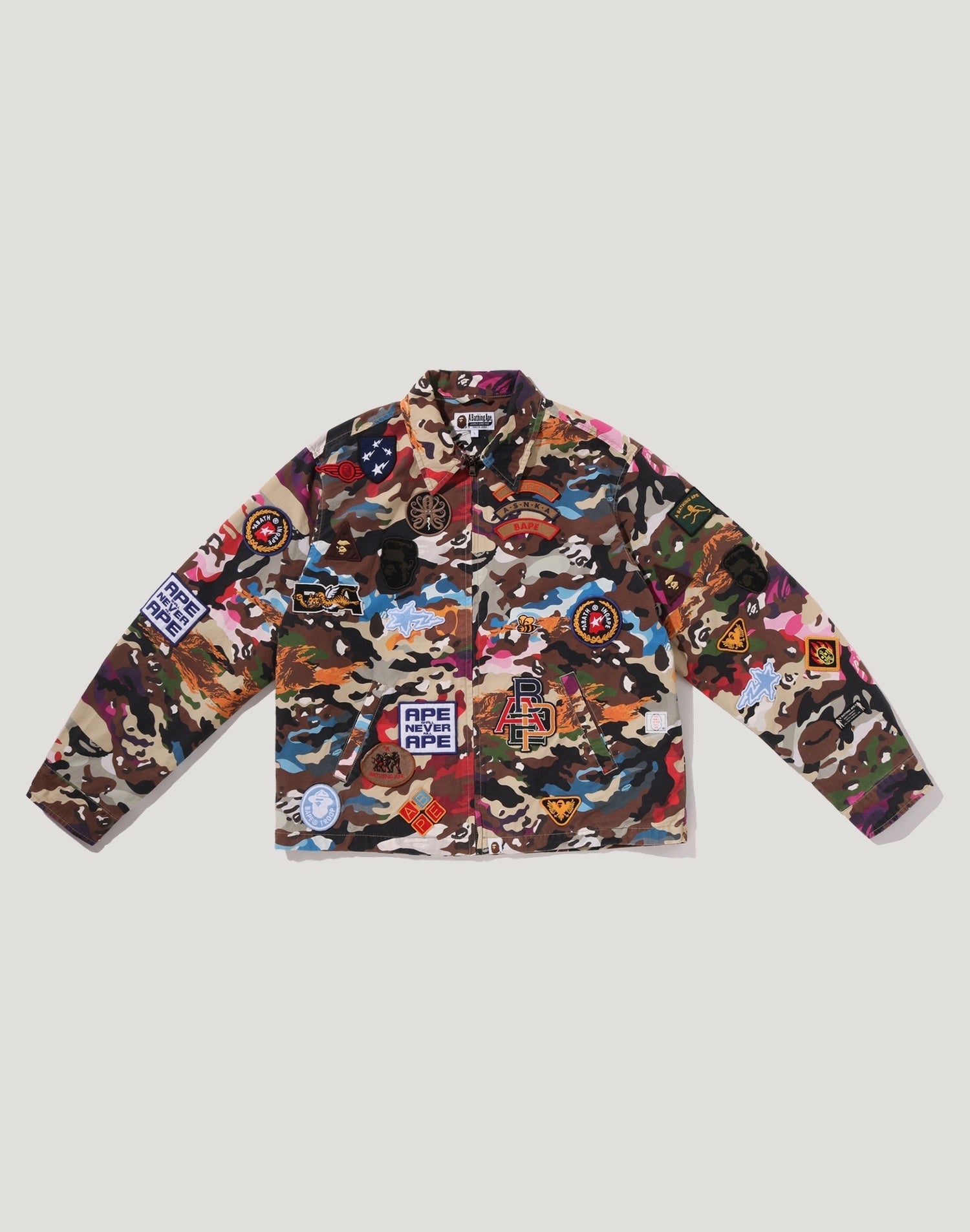 HYBRID CAMO MULTI BADGE JACKET MENS