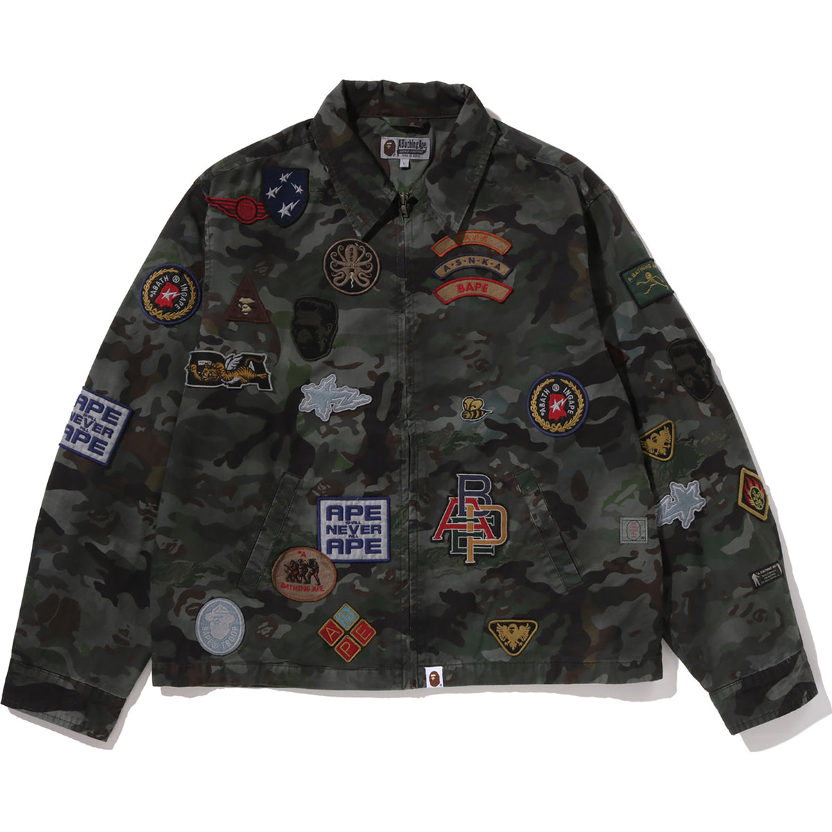 HYBRID CAMO MULTI BADGE JACKET MENS