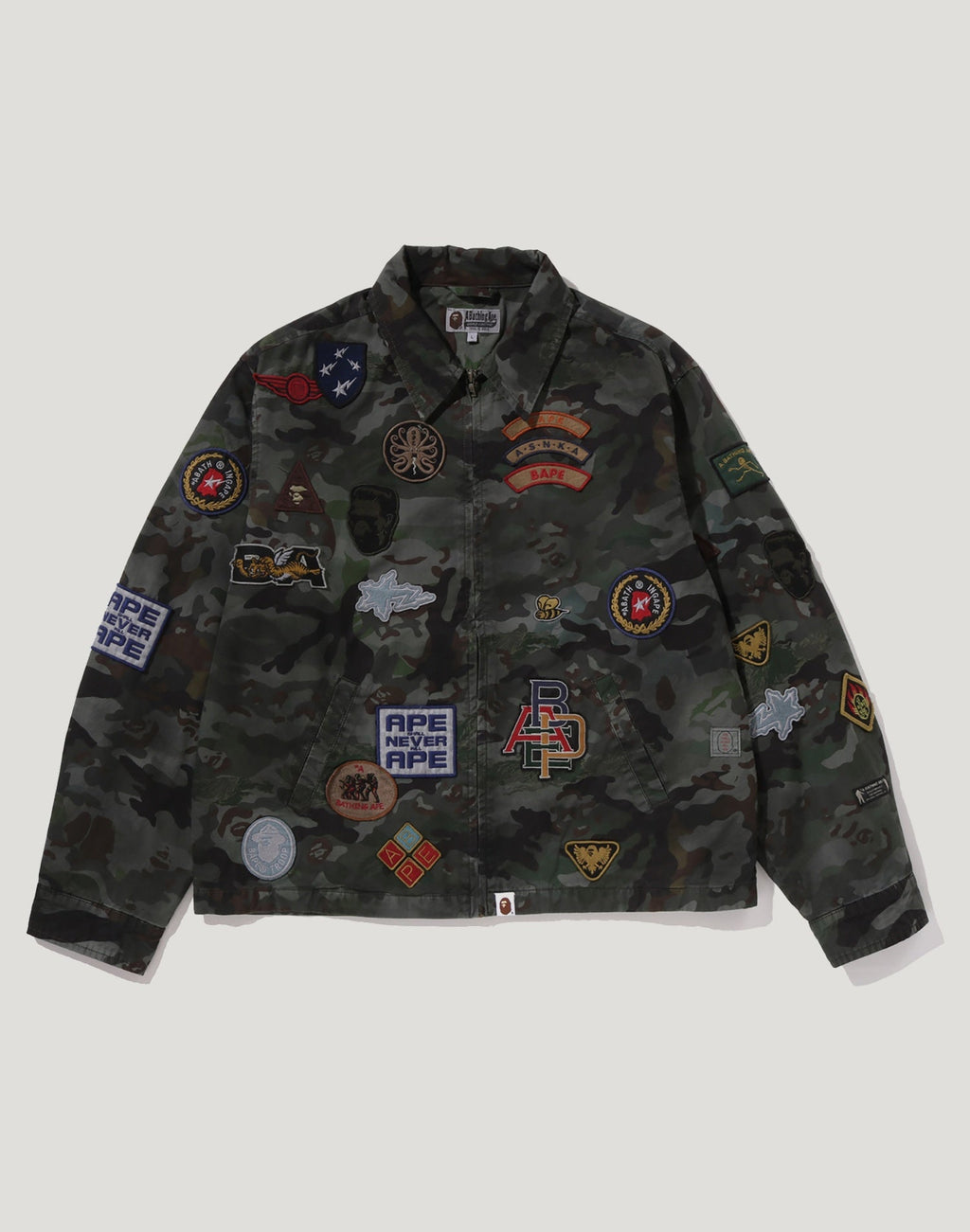 HYBRID CAMO MULTI BADGE JACKET MENS