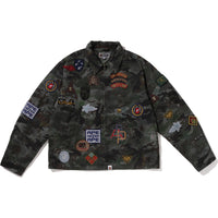 HYBRID CAMO MULTI BADGE JACKET MENS