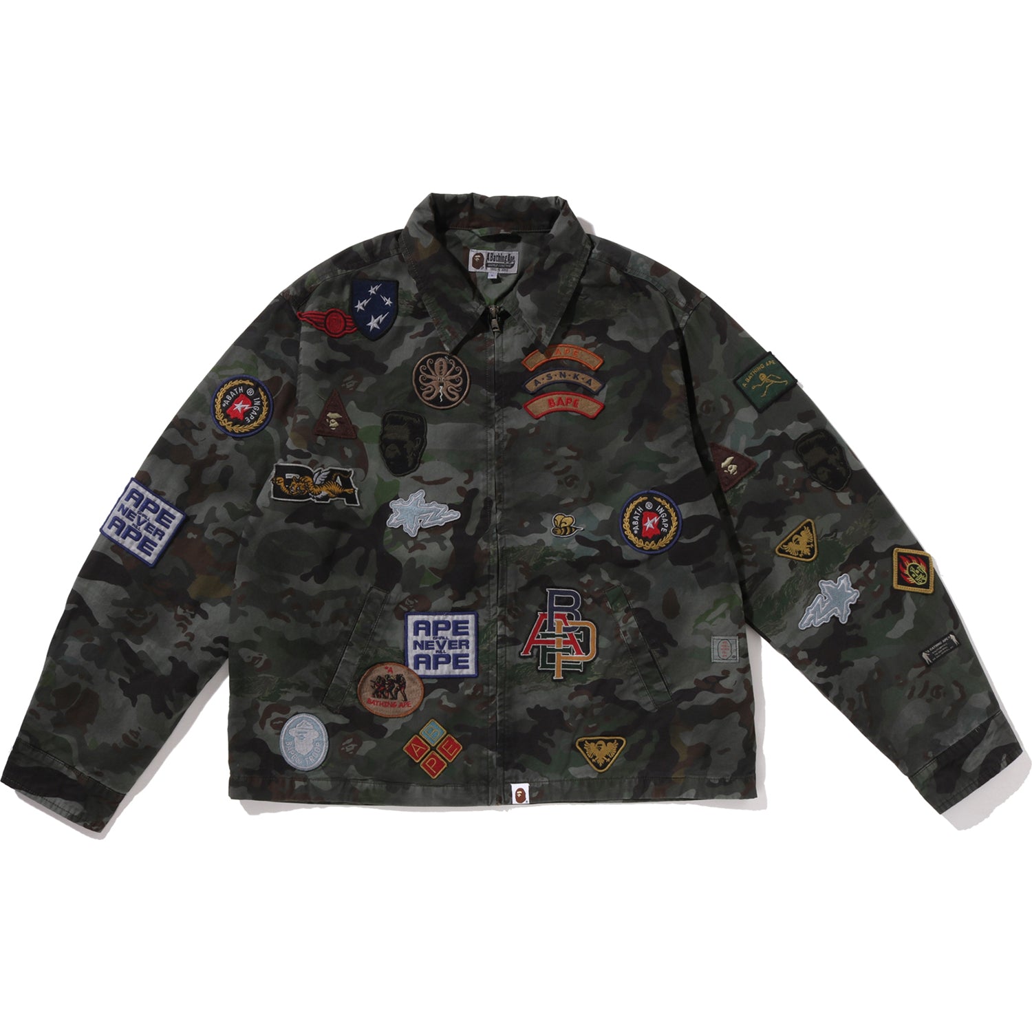 HYBRID CAMO MULTI BADGE JACKET MENS