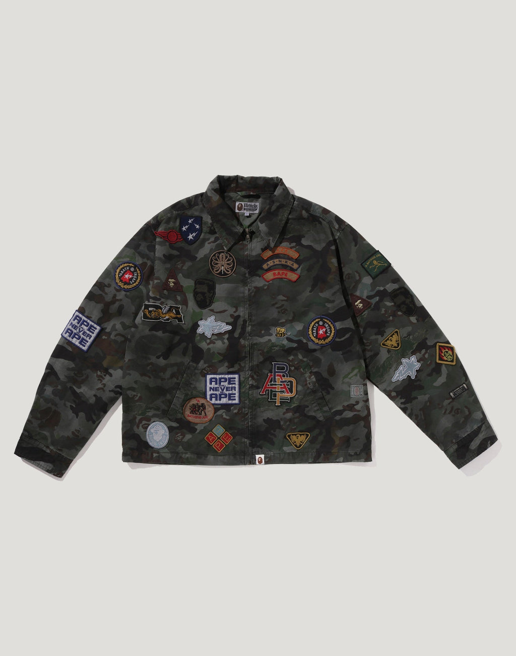 HYBRID CAMO MULTI BADGE JACKET MENS