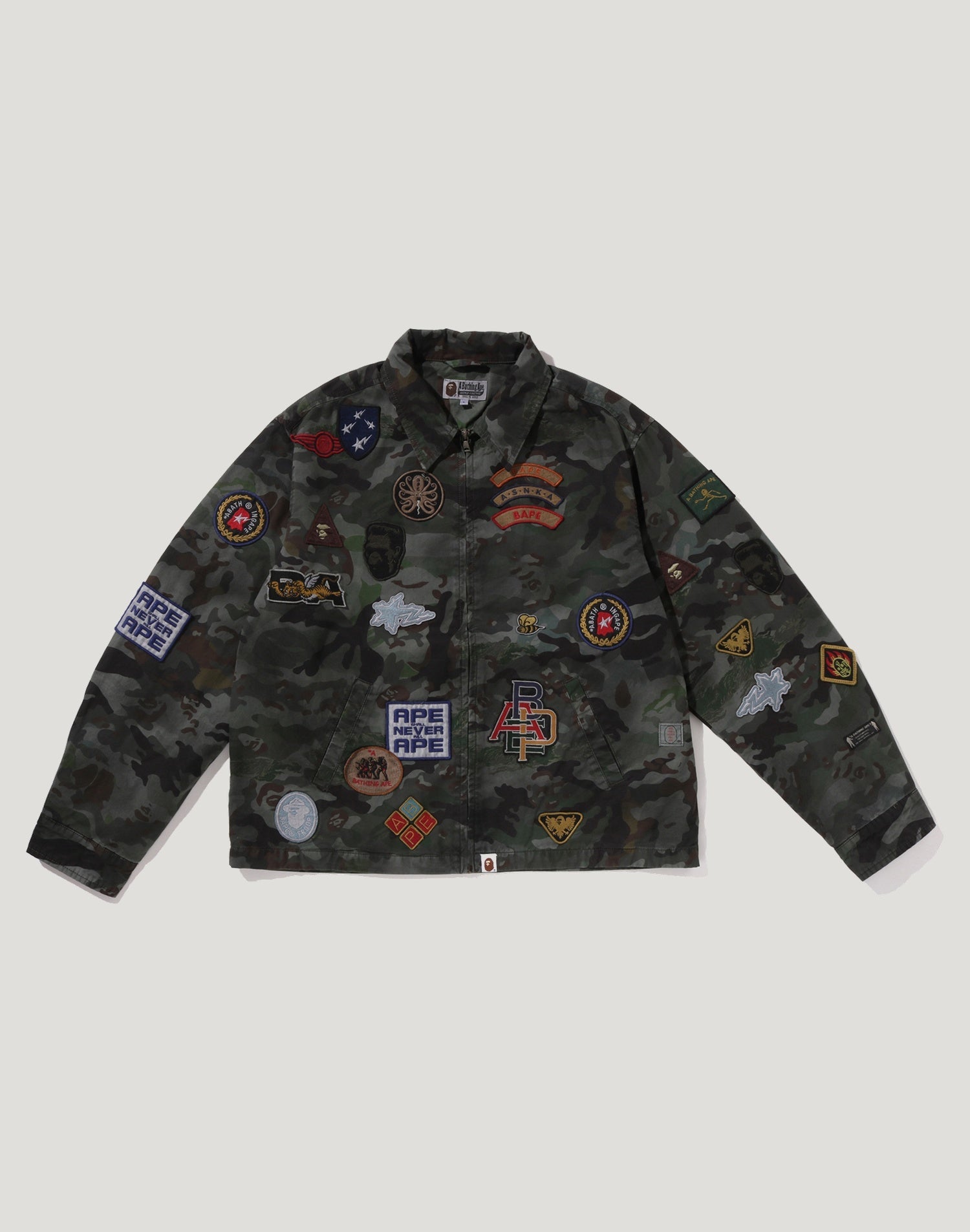HYBRID CAMO MULTI BADGE JACKET MENS