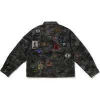 HYBRID CAMO MULTI BADGE JACKET MENS
