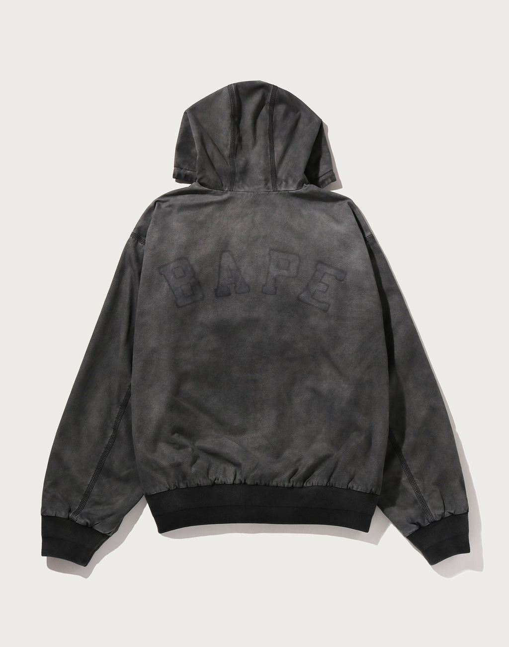 GARMENT DYED ZIP HOODED JACKET MENS