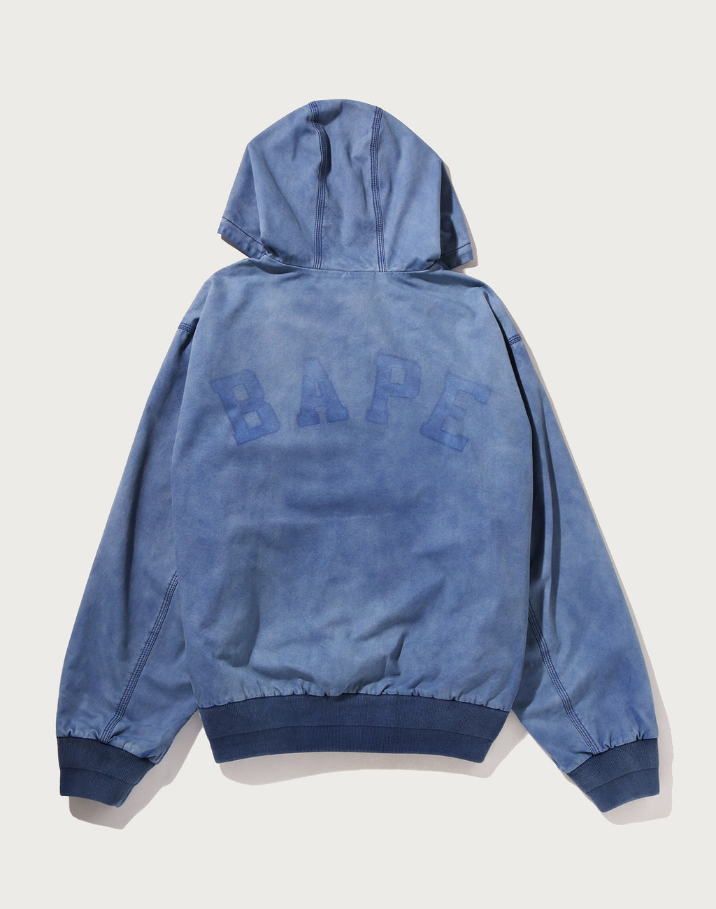 GARMENT DYED ZIP HOODED JACKET MENS