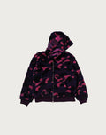 COLOR CAMO SHARK BOA CROPPED FIT ZIP HOODIE MENS