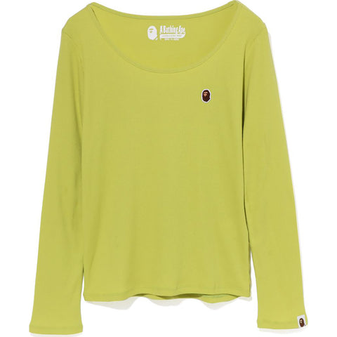 APE HEAD ONE POINT RIB L/S TEE LADIES