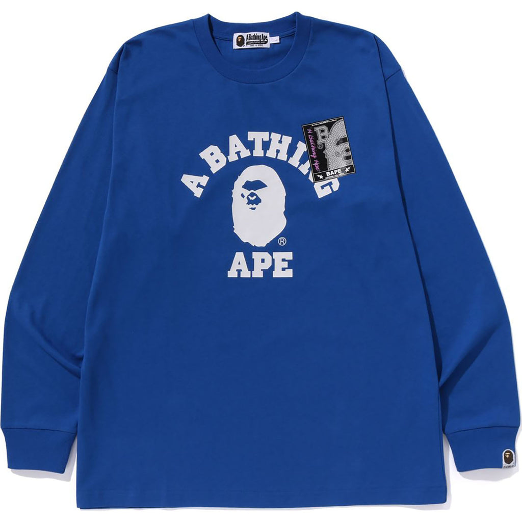 MAD FACE COLLEGE L/S TEE RELAXED FIT MENS | us.bape.com