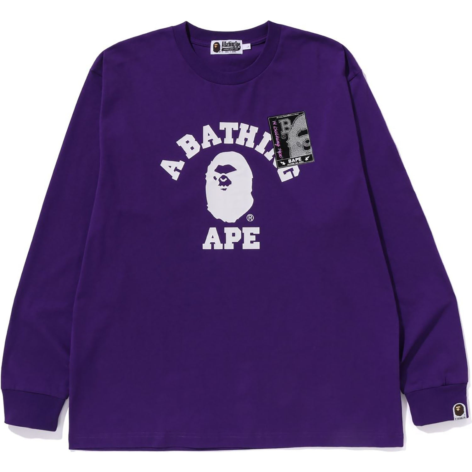 BAPE Ape Head Lame Coin Case Purple