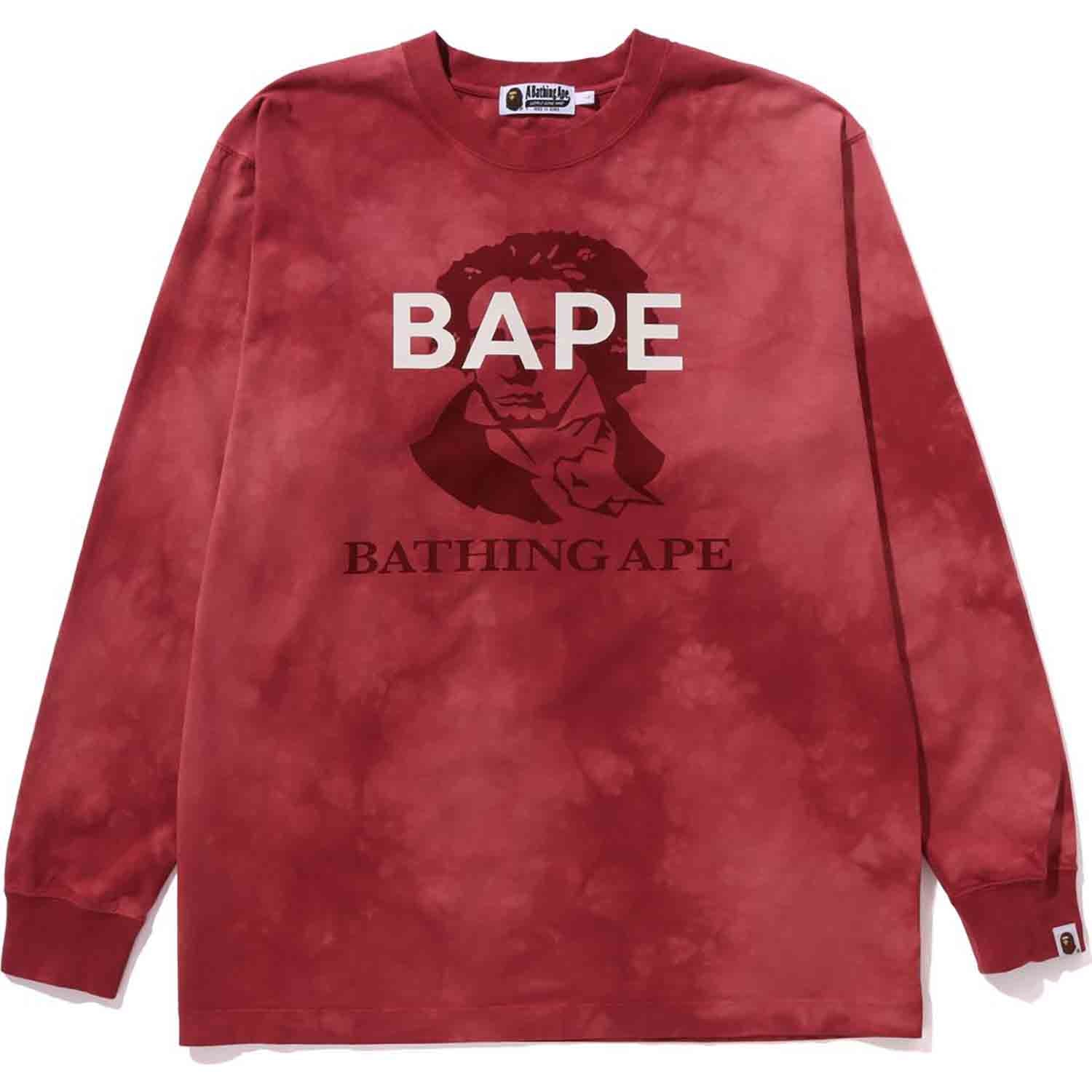 BAPE Tie Dye Bathing Ape Tee Beige