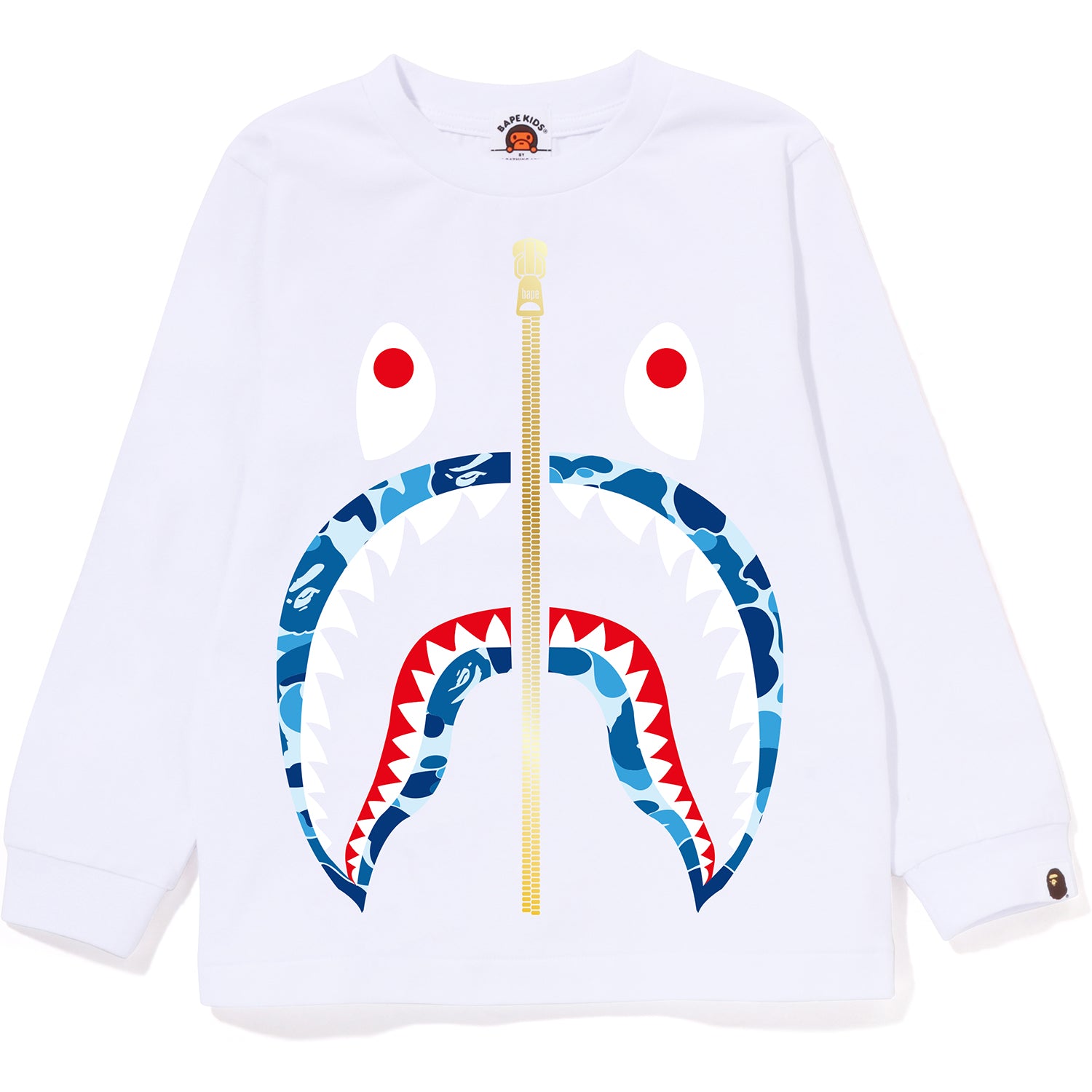 ABC CAMO SHARK L/S TEE KIDS – us.bape.com