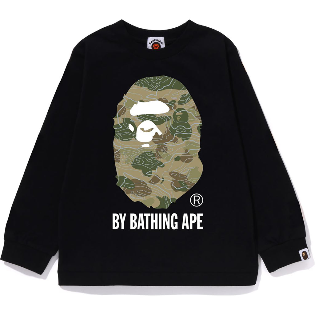 LAYERED LINE CAMO BY BATHING APE L/S TEE KIDS | us.bape.com