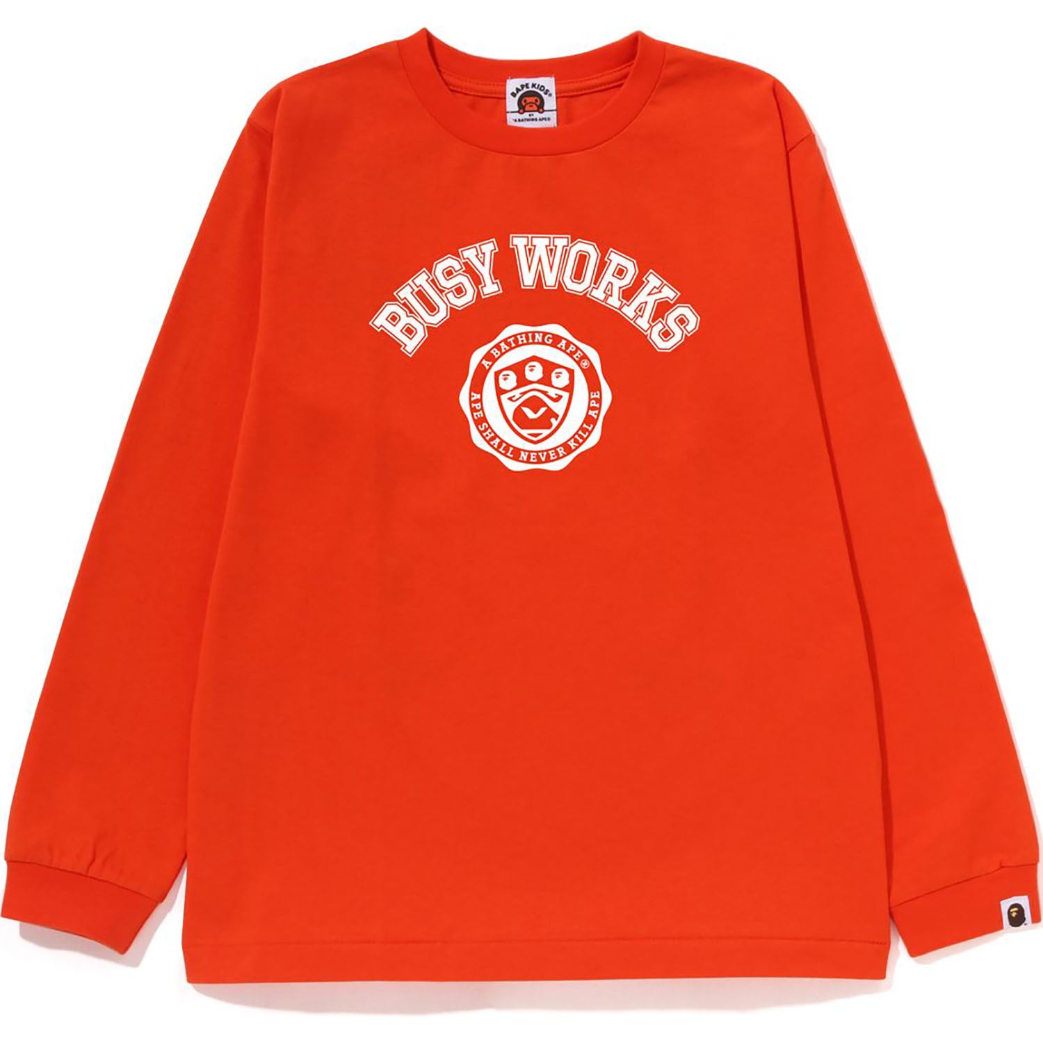 BAPE BUSY WORKS L/S TEE KIDS