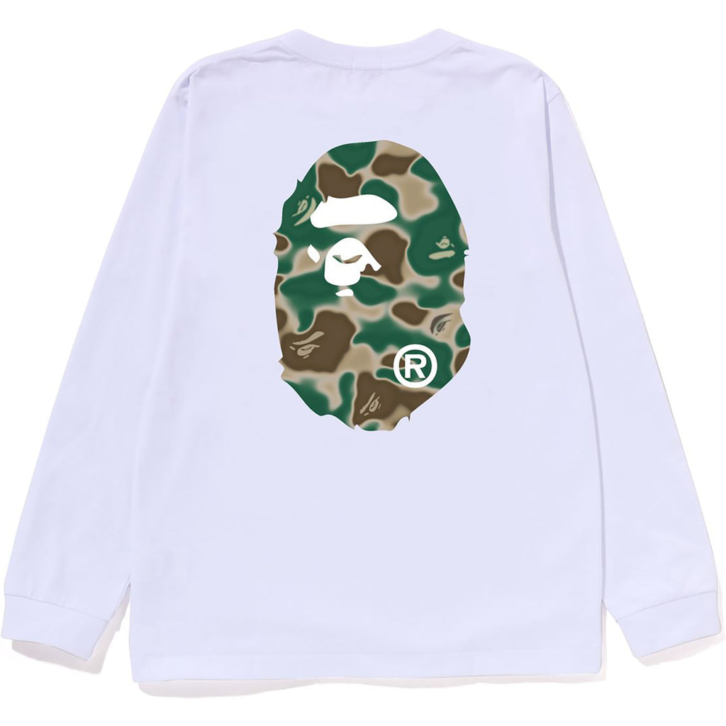 LIQUID CAMO APE HEAD L/S TEE JR KIDS | us.bape.com