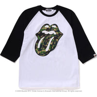 BAPE X ROLLING STONES - 3/4 SLEEVE TEE MENS