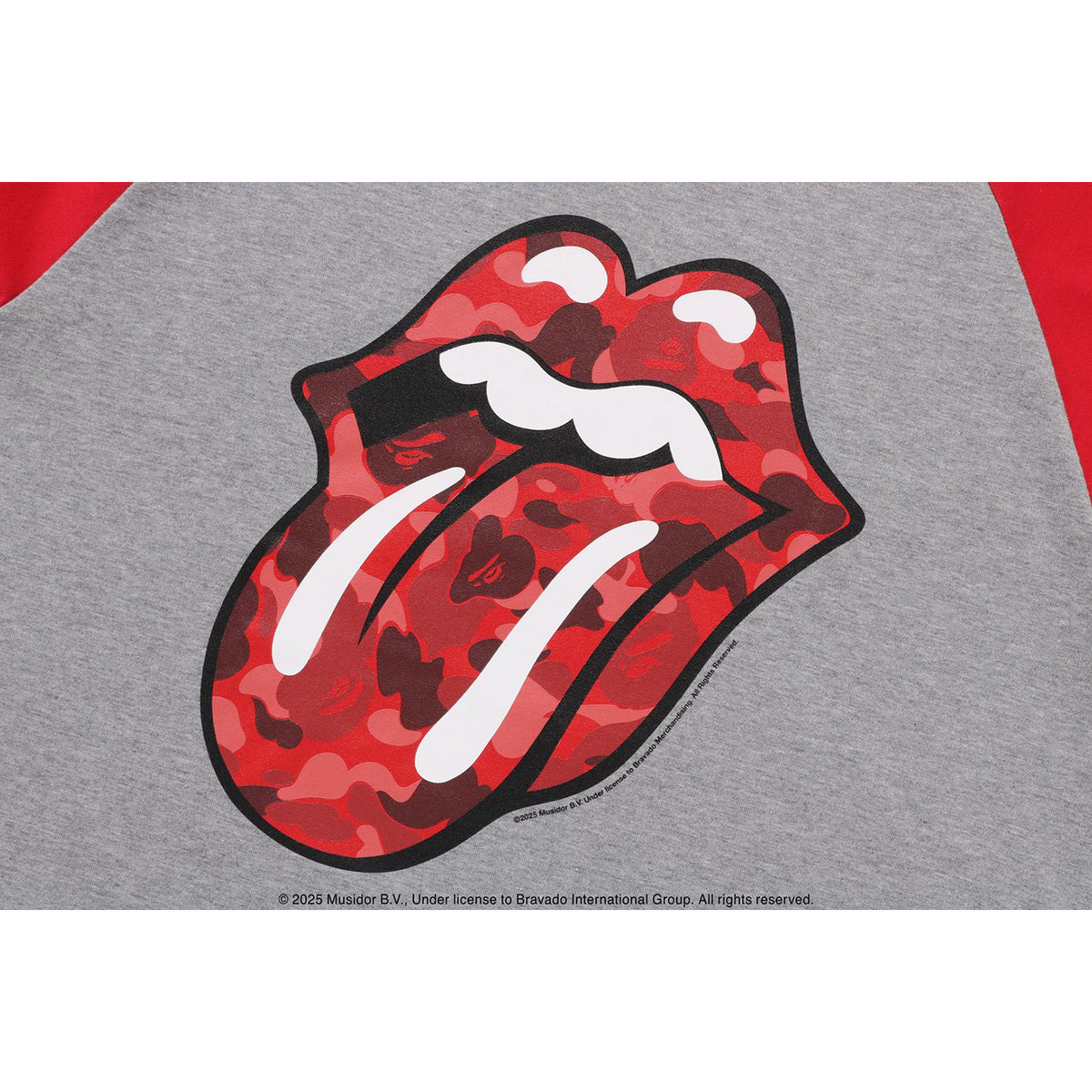 BAPE X ROLLING STONES - 3/4 SLEEVE TEE MENS