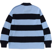 JACQUARD MULTI LOGO STRIPE RELAXED FIT LS TEE MENS