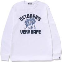 BAPE X OVO COLLEGE LONG SLEEVE TEE MENS