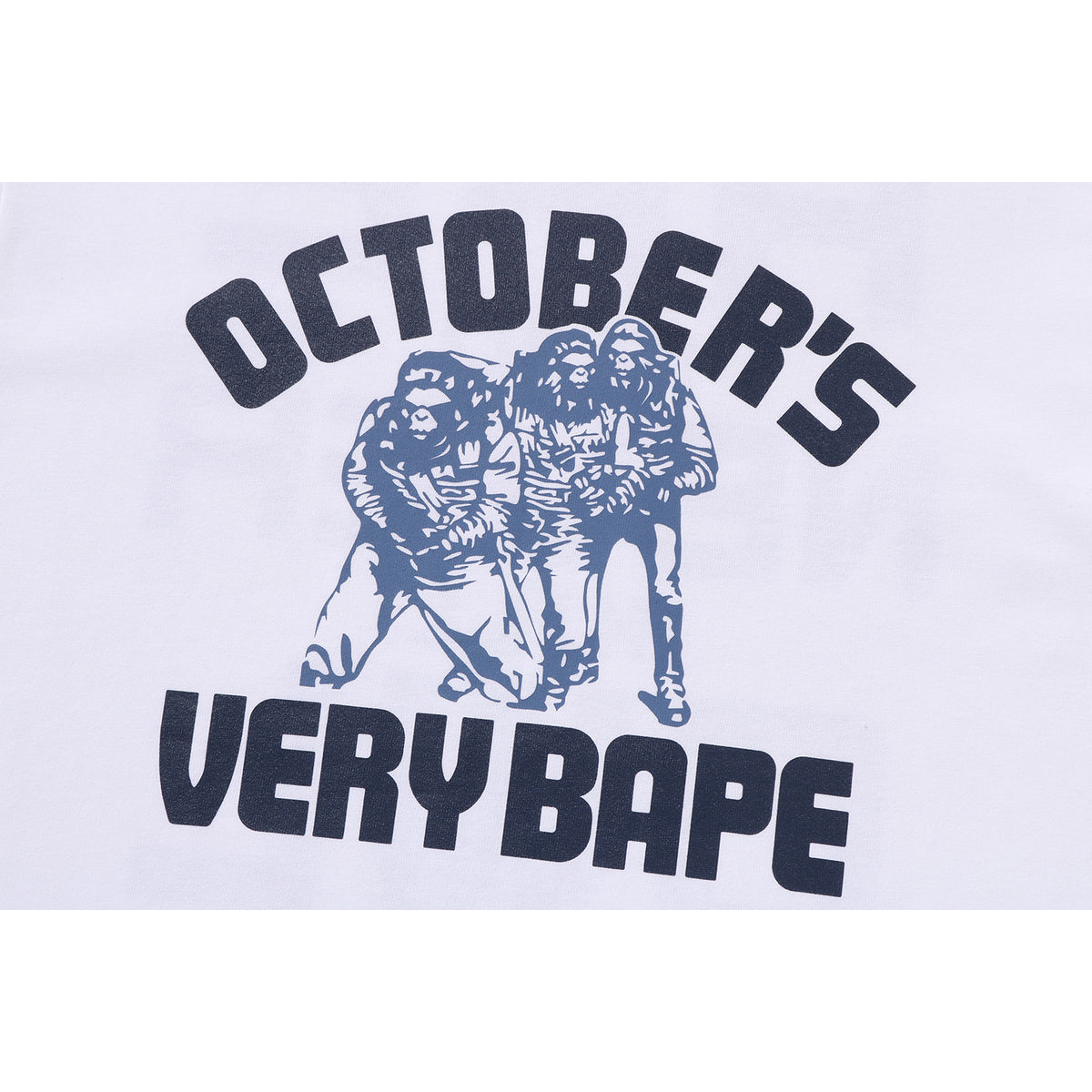 BAPE X OVO COLLEGE LONG SLEEVE TEE MENS