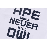 BAPE X OVO COLLEGE LONG SLEEVE TEE MENS