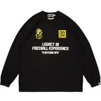 BAPE X CR7 LIFE MULTI LOGO POLY RELAXED FIT LS FOOTBALL JERSEY MENS