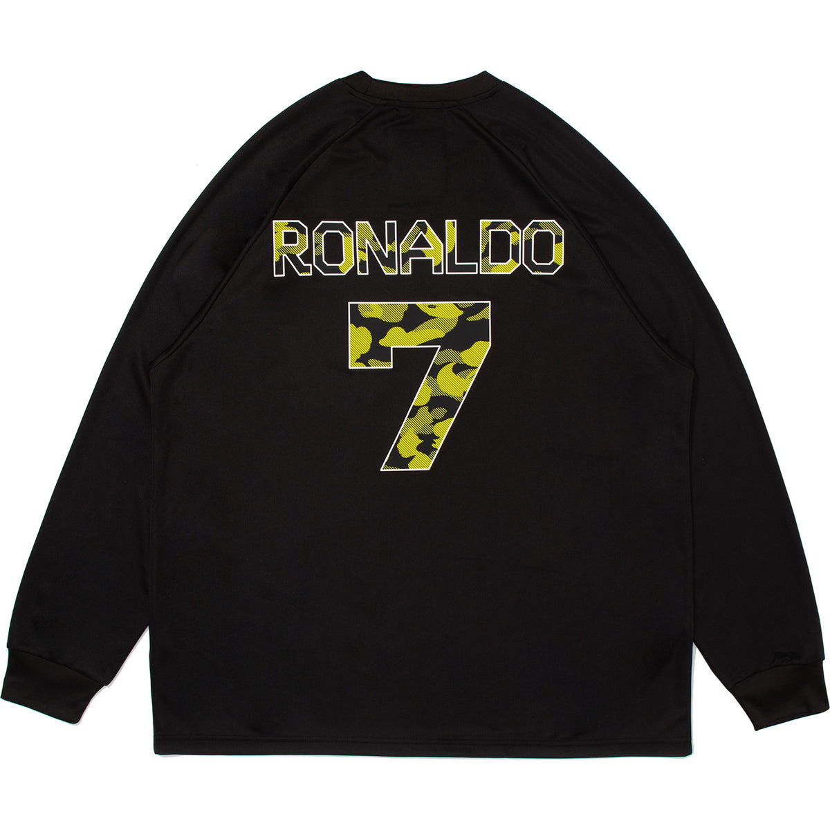 BAPE X CR7 LIFE MULTI LOGO POLY RELAXED FIT LS FOOTBALL JERSEY MENS