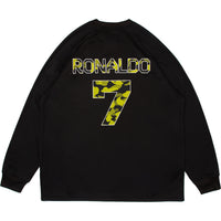 BAPE X CR7 LIFE MULTI LOGO POLY RELAXED FIT LS FOOTBALL JERSEY MENS