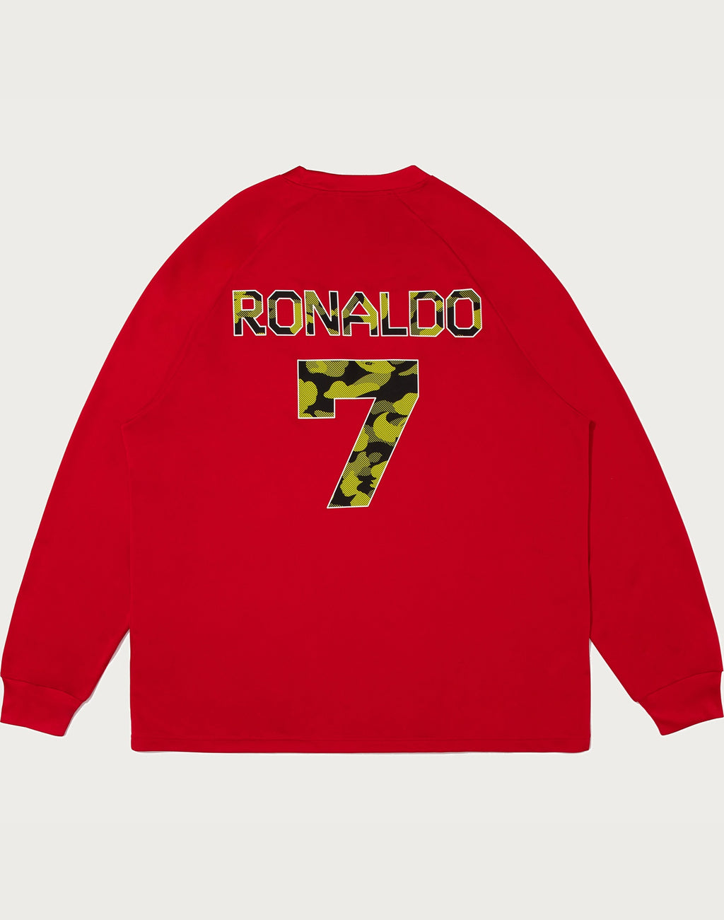BAPE X CR7 LIFE MULTI LOGO POLY RELAXED FIT LS FOOTBALL JERSEY MENS