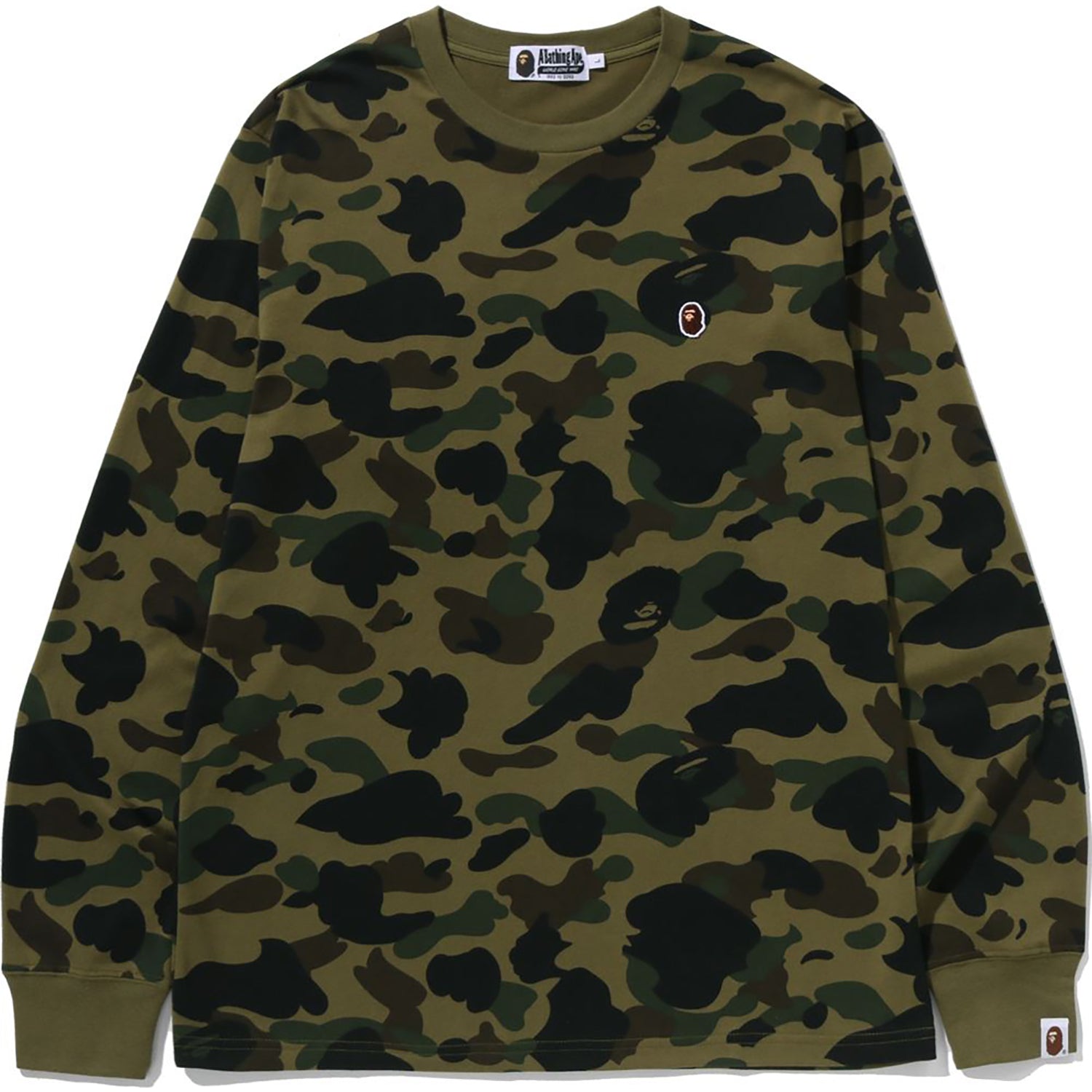 1ST CAMO ONE POINT Long Sleeve Tee - Men's Cotton Shirt | BAPE