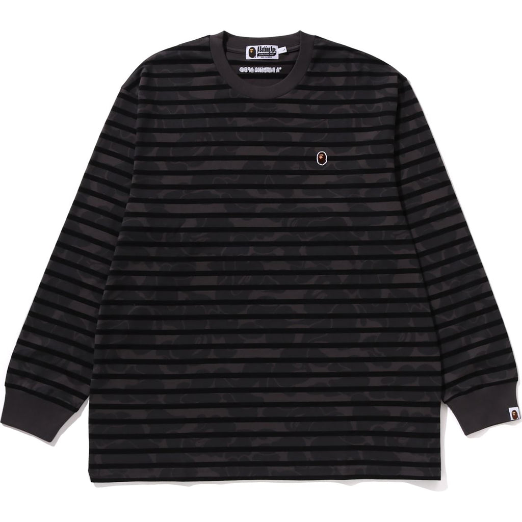 SOLID CAMO ONE POINT RELAXED FIT STRIPE LS TEE MENS