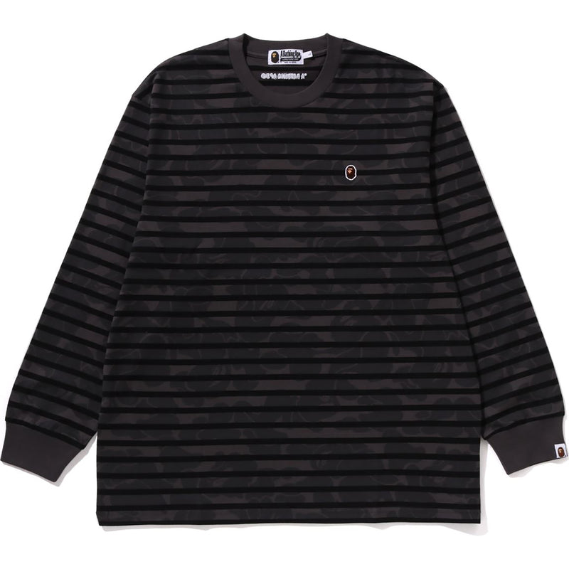 SOLID CAMO ONE POINT RELAXED FIT STRIPE LS TEE MENS