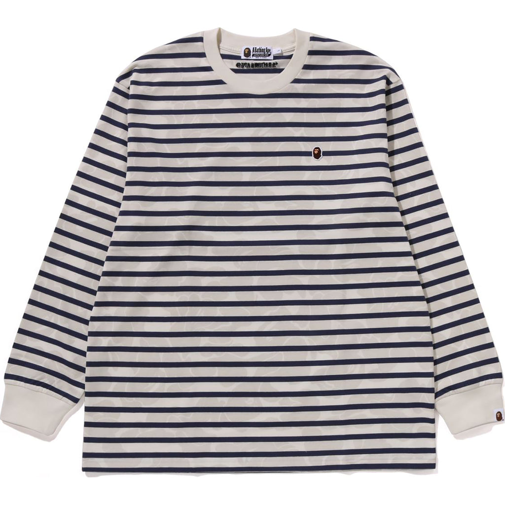 SOLID CAMO ONE POINT RELAXED FIT STRIPE LS TEE MENS