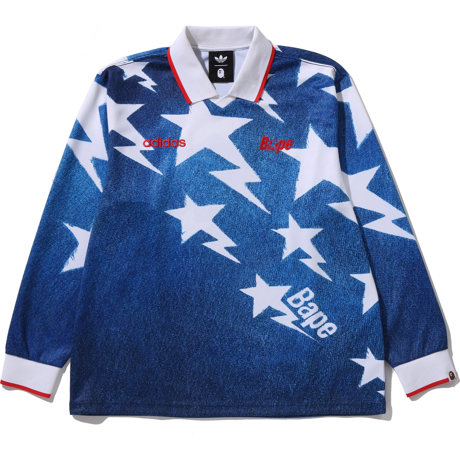 ウェア A BATHING APE x  LS StaJersey Blue BAPE X ADIDAS LS STA JERSEY MENS – us.bape.com