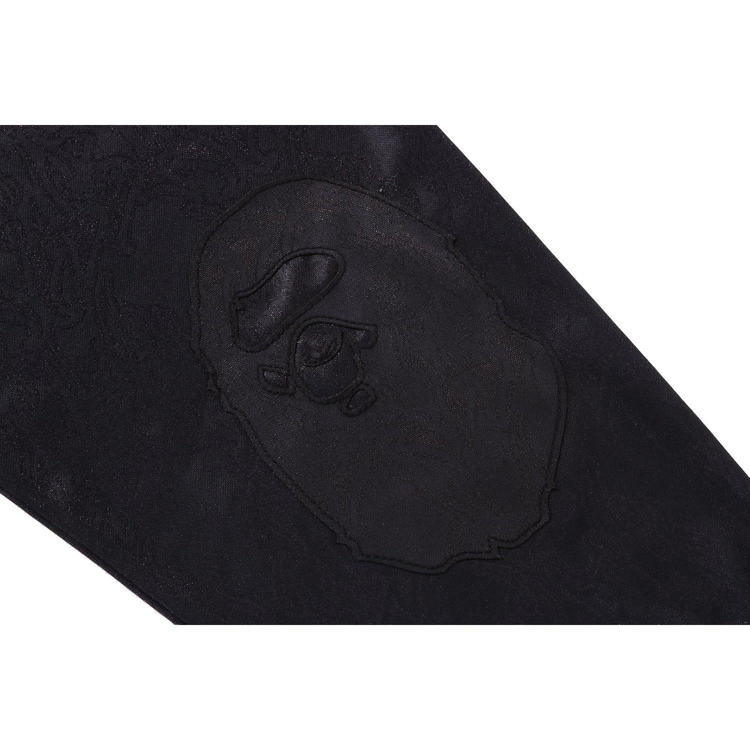 APE FLAME MONOGRAM JACQUARD LOGO RELAXED FIT FOOTBALL JERSEY MENS