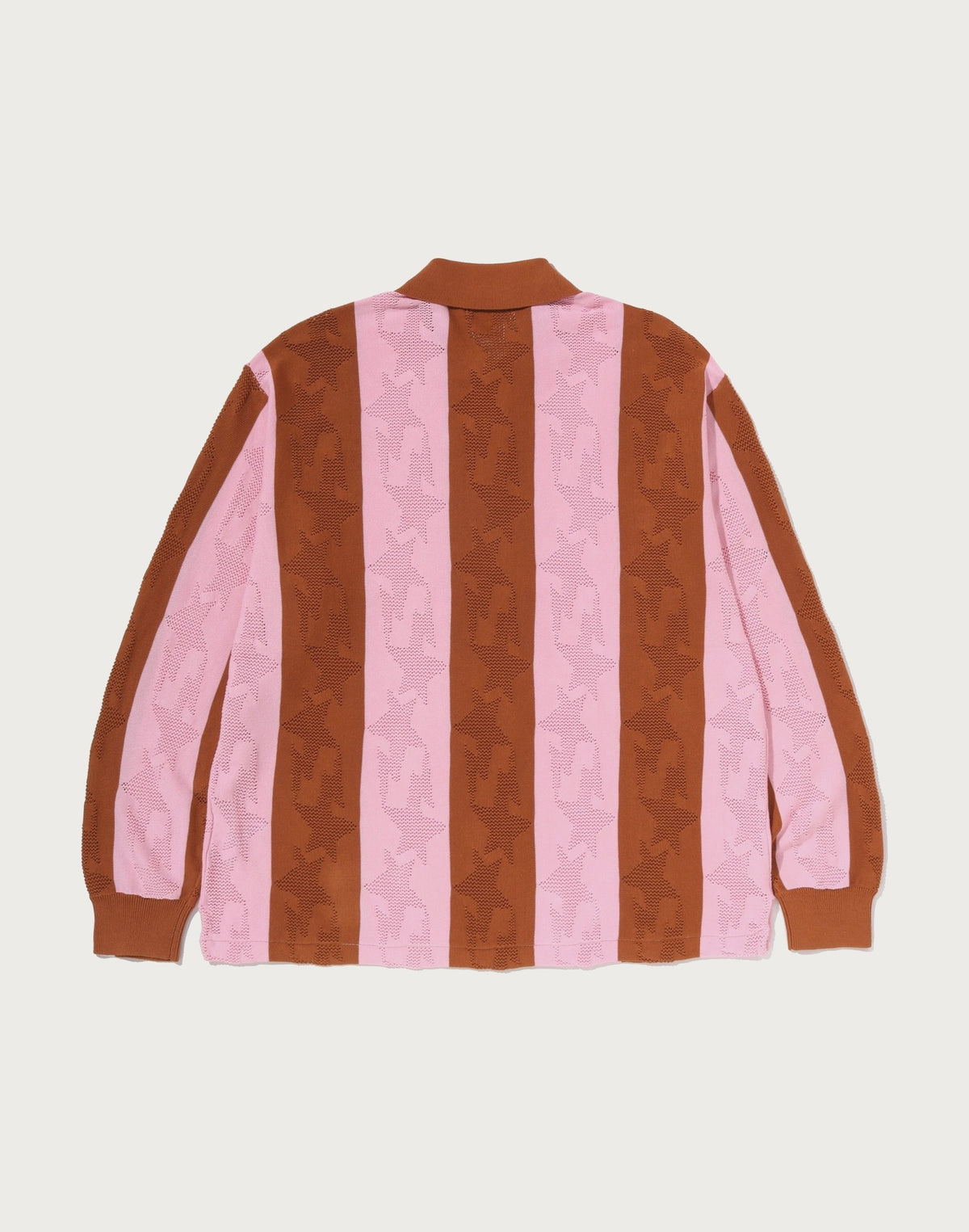 STA STRIPE PATTERN JACQUARD MULTI LOGO RELAXED FIT LS TEE MENS